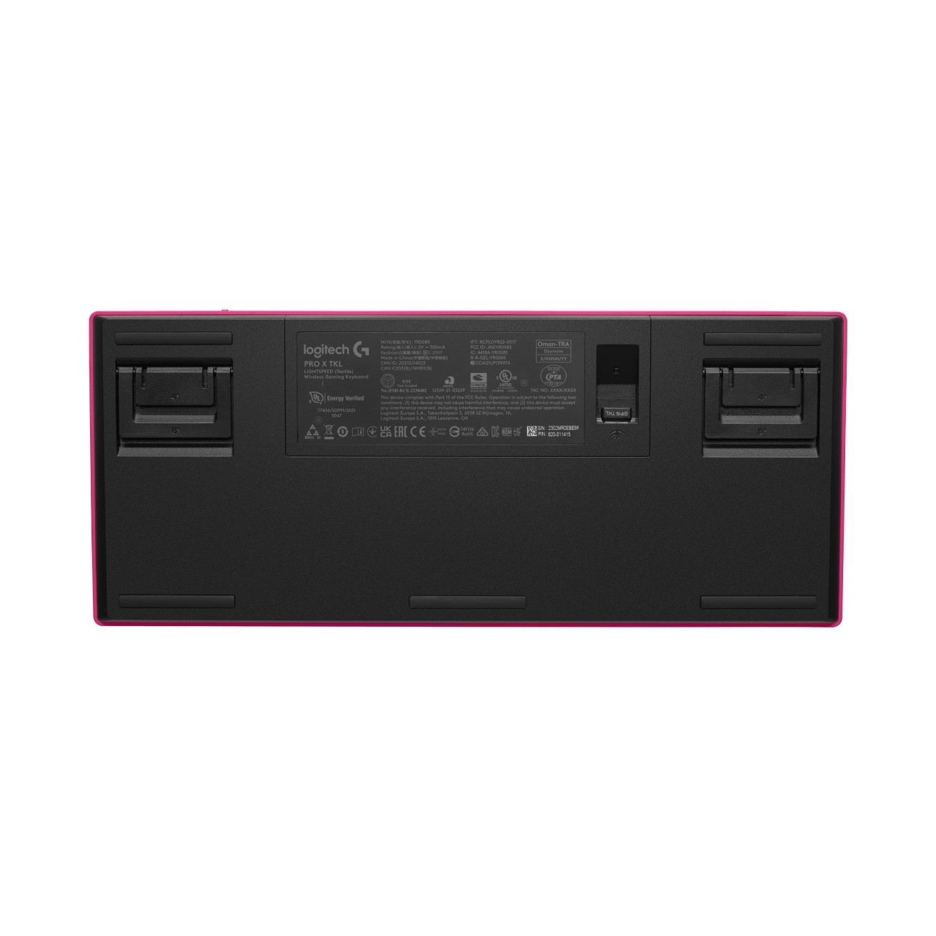 Logitech G PRO X TKL LIGHTSPEED - Magenta Wireless Tenkeyless Mechanical Keyboard (Per-Key RGB, Bluetooth & 2.4GHz)