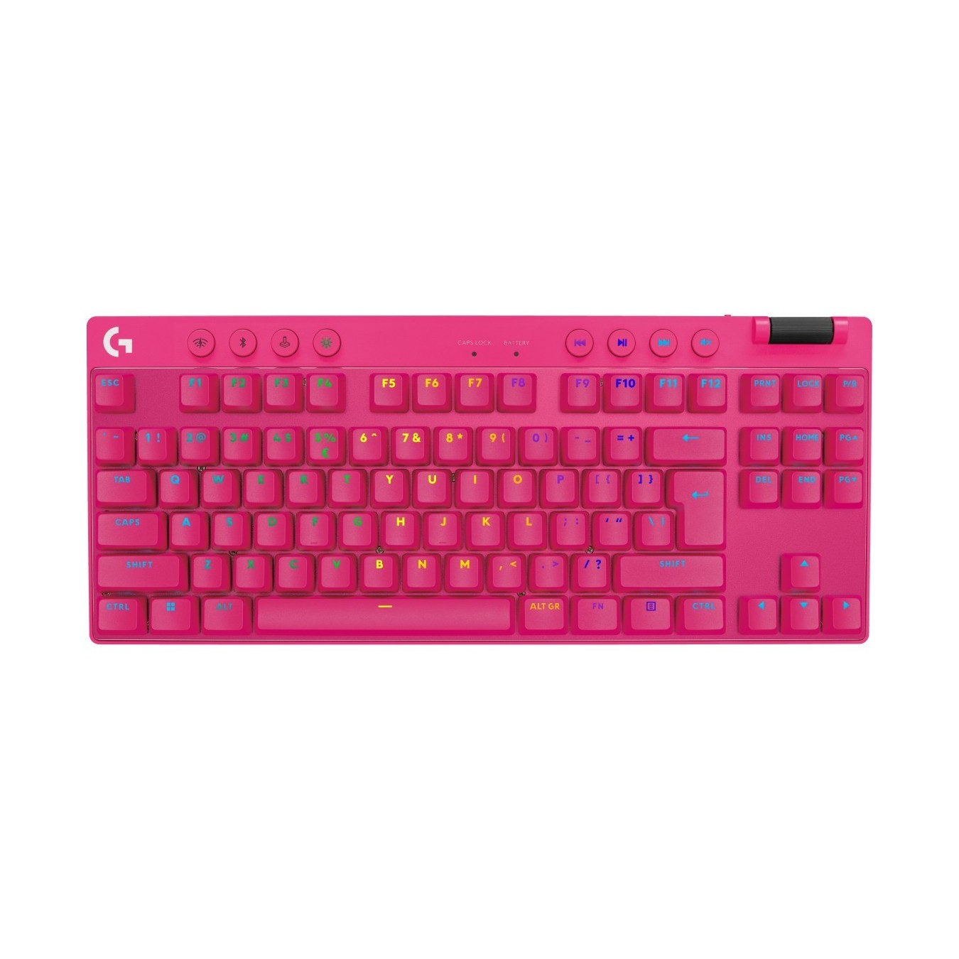Logitech G PRO X TKL LIGHTSPEED - Magenta Wireless Tenkeyless Mechanical Keyboard (Per-Key RGB, Bluetooth & 2.4GHz)