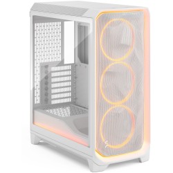 Fractal Design Meshify 3 Ambience Pro RGB - White Tempered Glass Mid-Tower Case, E-ATX/ATX Support - FD-C-MES3A-03