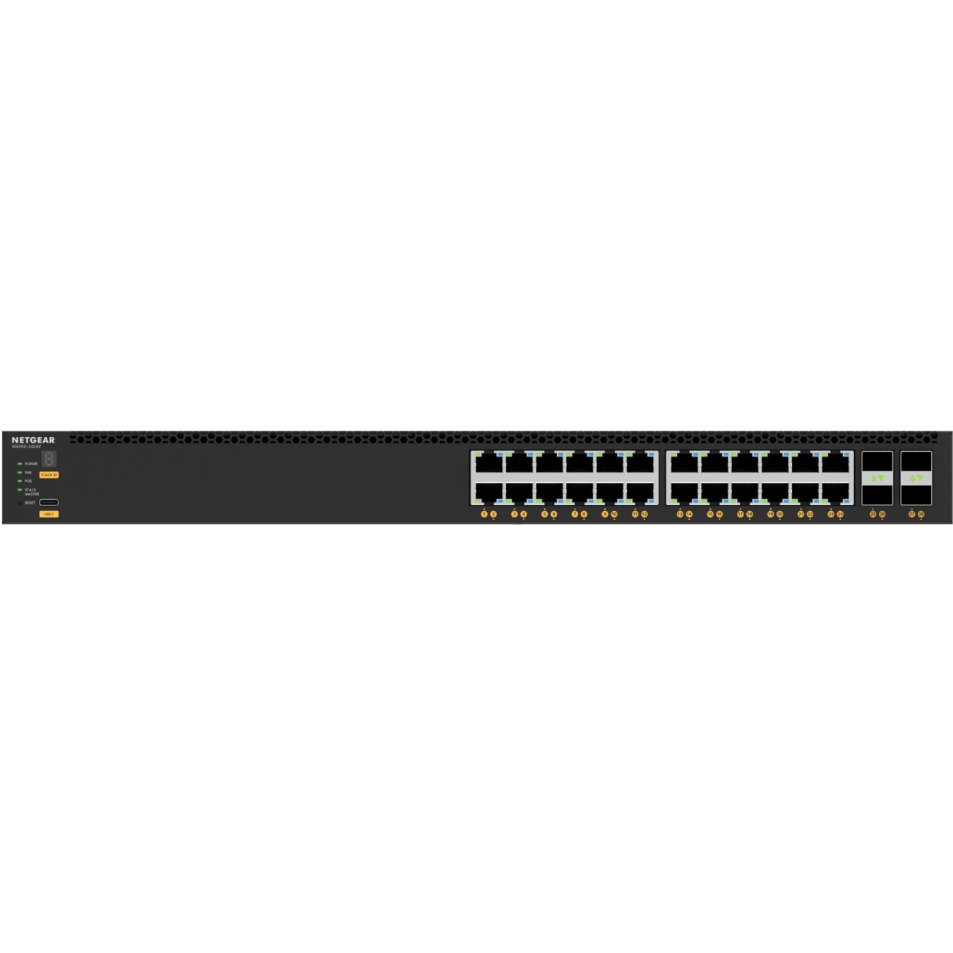 28-Port PoE Managed Switch - M4350-24X4V - 24x10G RJ45 + 4xSFP+, 1U Rackmount, L3, PoE — Buy in Cyprus with Fast Delivery