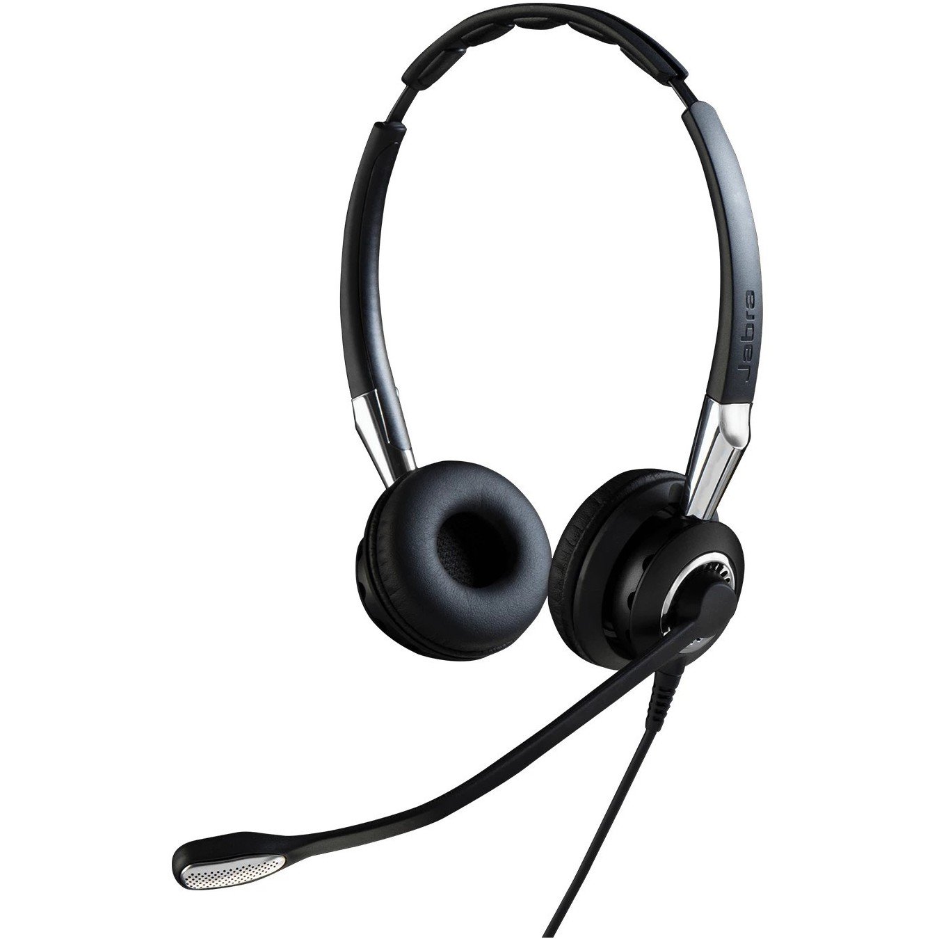 Jabra BIZ 2400 II Duo - BIZ 2400 II Duo - Black/Silver, Wired Headset, Binaural, Supraaural, Boom Mic, Office/Call Center
