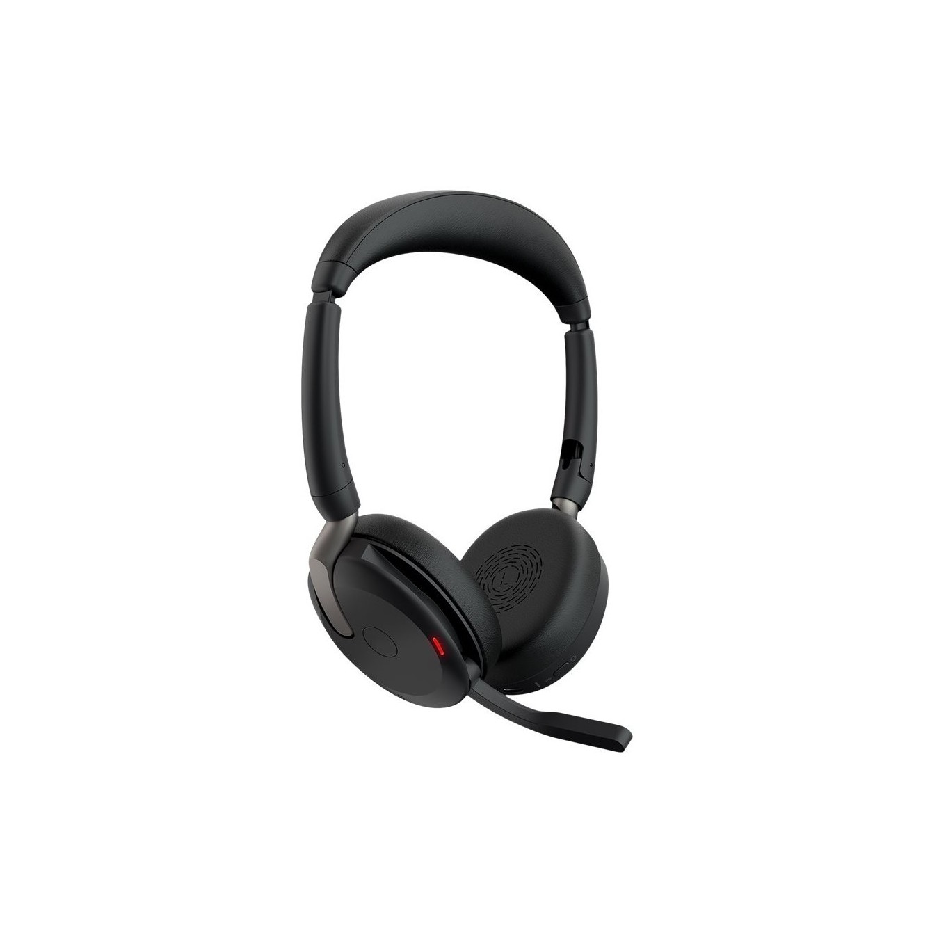 Jabra Evolve2 65 Flex Link380c UC Stereo with Charging Stand - Link380c - Black, USB-C & BT5.2, Stereo, Over-ear
