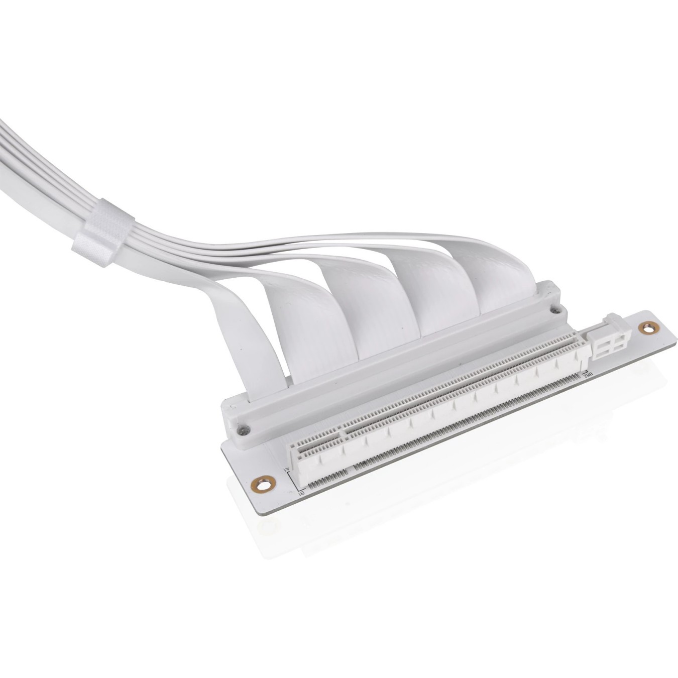 Thermaltake PCI-E 4.0 Dual 90° Riser Cable 400mm Snow - AC-077-CO6OTN-C1 - White, PCIe x16 Gen 4.0, 90° angled