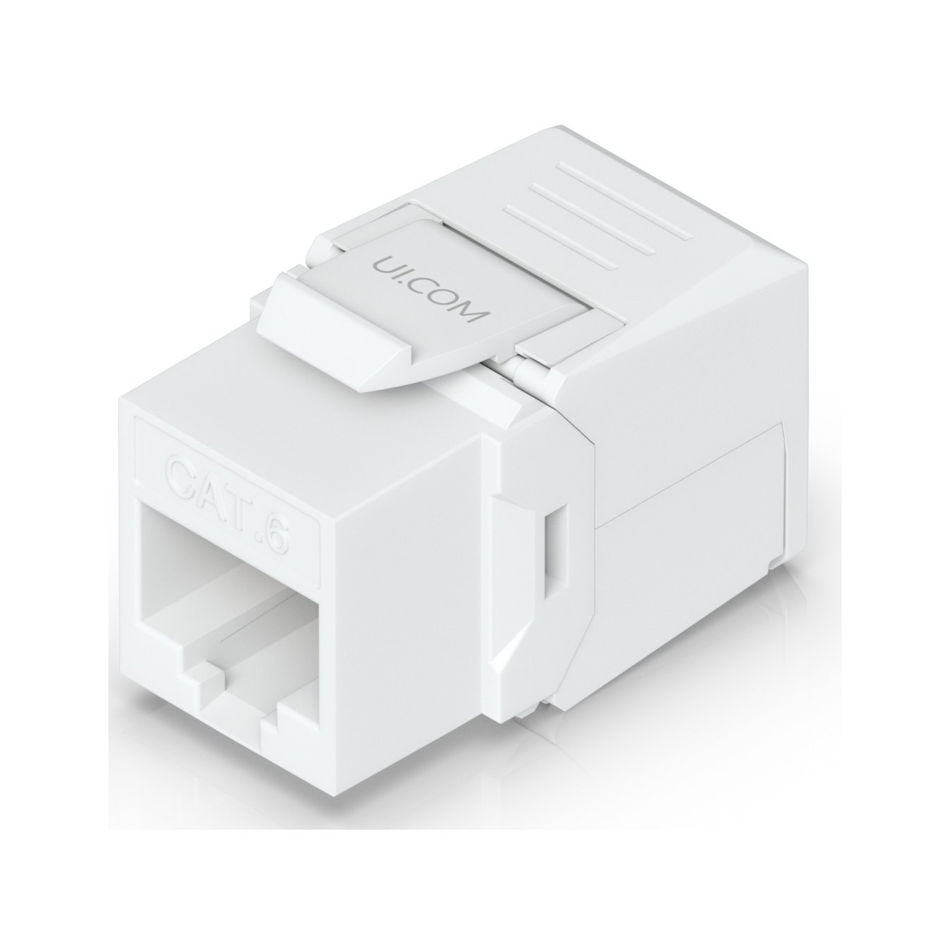 Ubiquiti Cat6 Keystone Jack - UACC-Keystone-Jack-C6 - Flat White RJ-45 to LSA Female, 12-pack