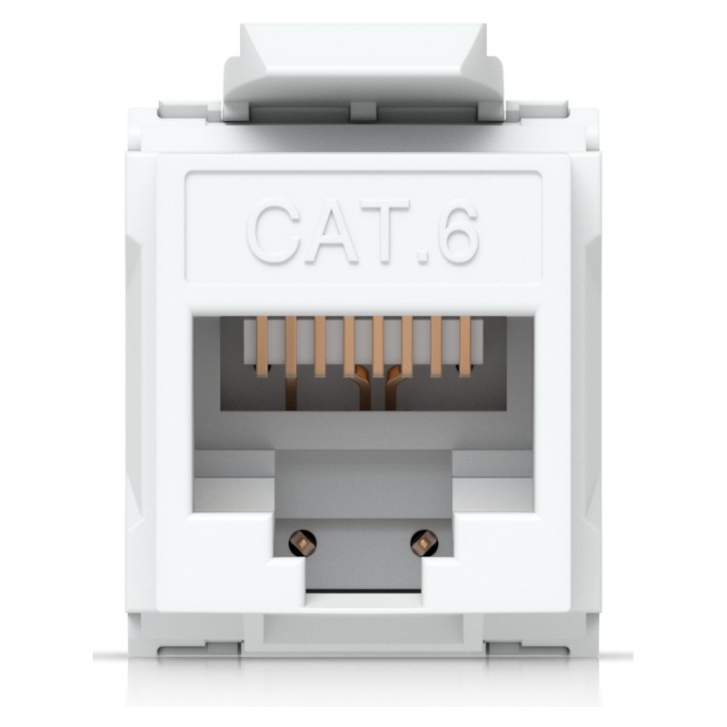 Buy Ubiquiti Cat6 Keystone Jack - UACC-Keystone-Jack-C6 - Flat White RJ-45 to LS... in Cyprus, Nicosia, Limassol, Larnaka, Pafos