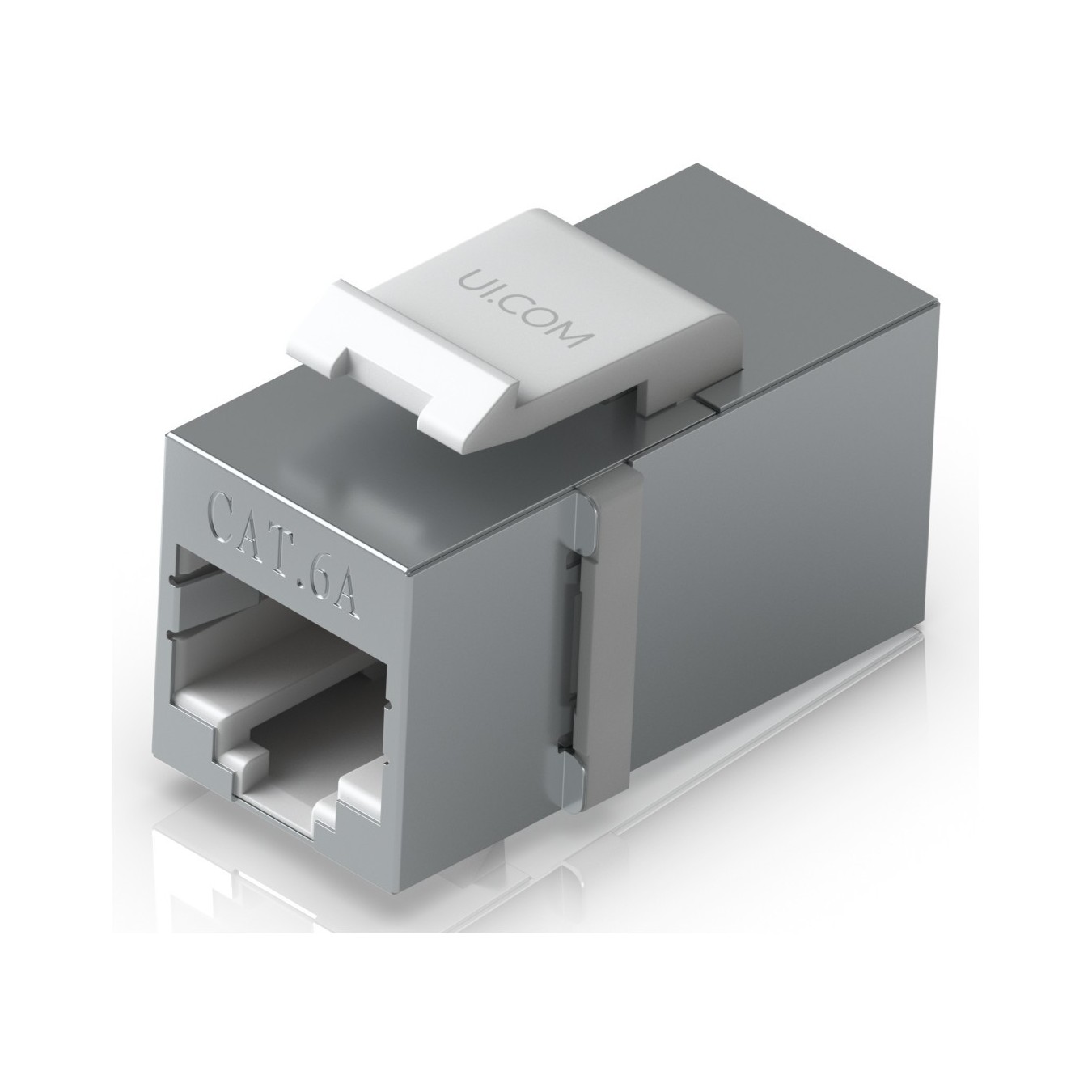 Ubiquiti Cat6A Keystone Coupler - UACC-Keystone-Coupler-C6A - Flat, Stainless steel, RJ-45 to RJ-45, Female-Female, Cat6a