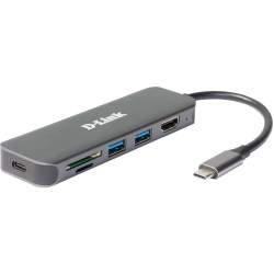 Buy D-Link DUB-2327 6-in-1 USB-C Hub with HDMI - DUB-2327 - Grey in Cyprus, Nicosia, Limassol, Larnaka, Pafos