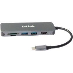 Buy D-Link DUB-2327 6-in-1 USB-C Hub with HDMI - DUB-2327 - Grey in Cyprus, Nicosia, Limassol, Larnaka, Pafos