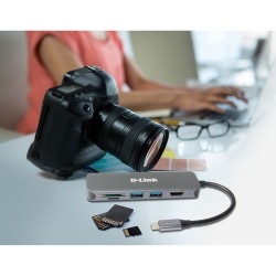 Buy D-Link DUB-2327 6-in-1 USB-C Hub with HDMI - DUB-2327 - Grey in Cyprus, Nicosia, Limassol, Larnaka, Pafos
