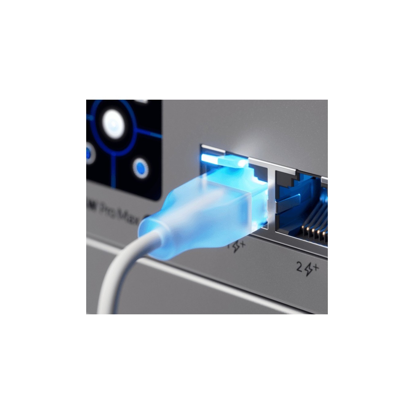 Ubiquiti UniFi Etherlighting Patch Cable - UACC-Cable-Patch-EL-2M-W - Cat6, 2 m, RJ-45, PoE++ (4PPoE), Translucent White