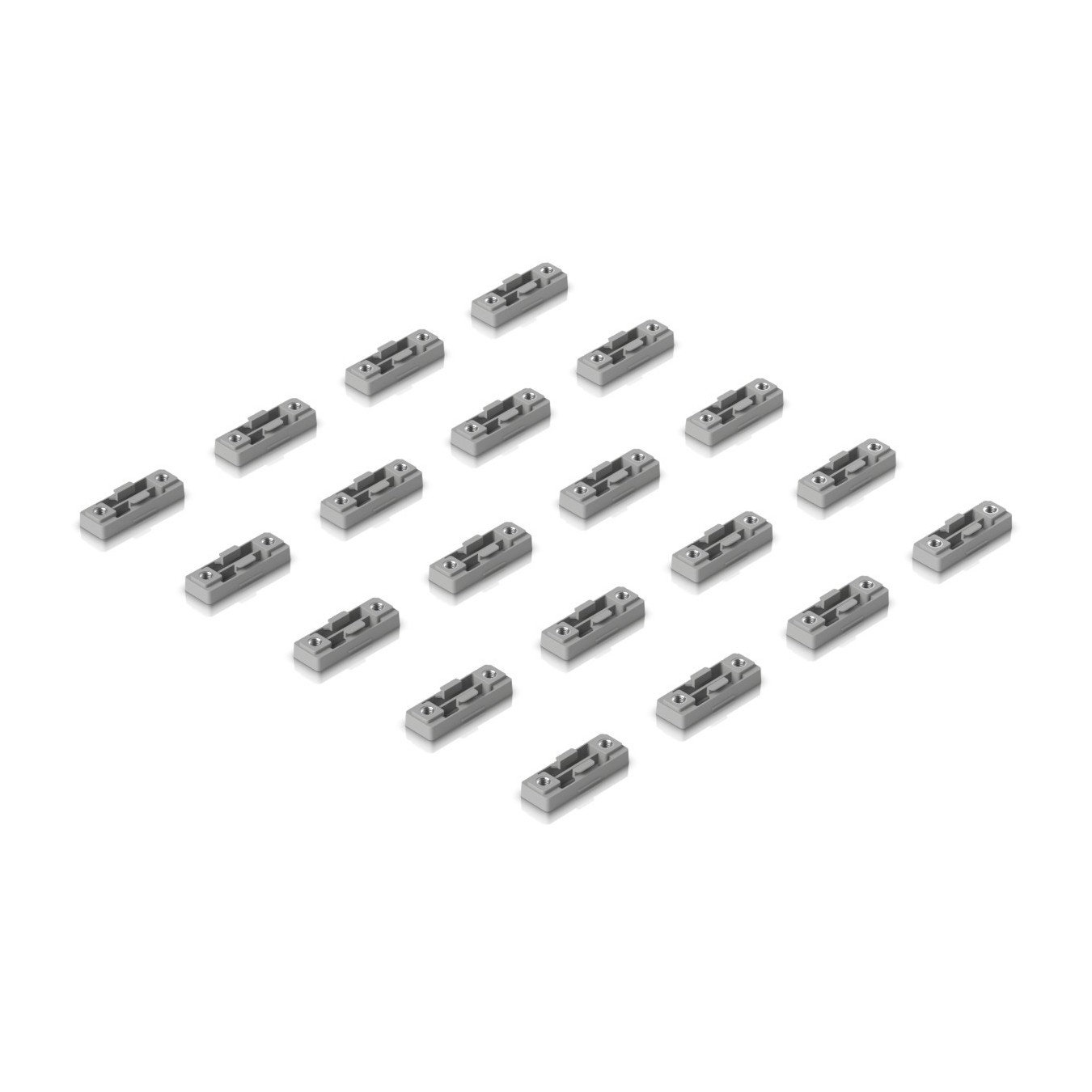 Z Ubiquiti UACC-Rack-PM-Kit - UACC-Rack-PM-Kit - Stainless steel mounting kit, Thermoplastic housing, 1U, 20 pcs