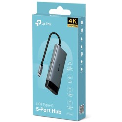 Buy TP-Link HUB UH6120C - USB-C 5-Port Hub - Grey aluminium, 0.18 m HDMI 4K60 in Cyprus, Nicosia, Limassol, Larnaka, Pafos