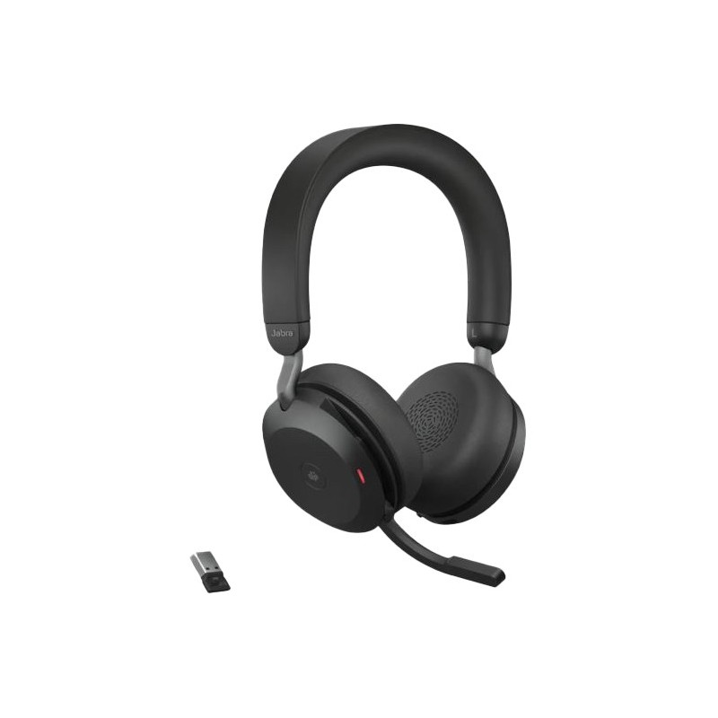 Jabra Evolve2 75 75UCSTENG MS Teams USB-C Desk Stand On-Ear Headset (Black) (Boxed) — Buy in Cyprus with Fast Delivery