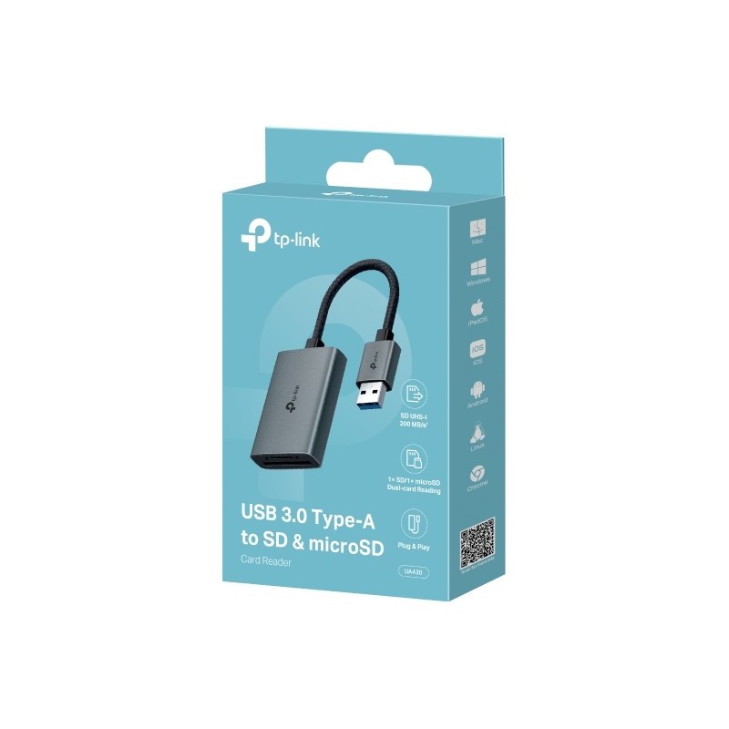 Buy TP-Link USB-C SD & microSD Card Reader - UA430 - Grey in Cyprus, Nicosia, Limassol, Larnaka, Pafos