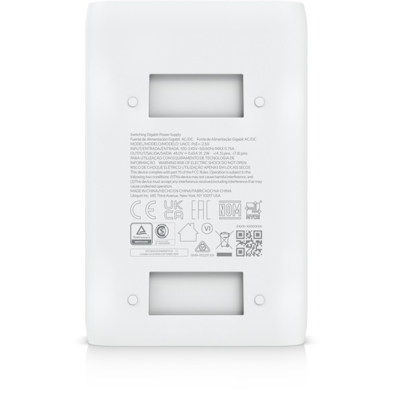 Buy Ubiquiti PoE+ Adapter Injector - UACC-POE+-2.5G - White, 2.5GbE, 48V, 30W in Cyprus, Nicosia, Limassol, Larnaka, Pafos