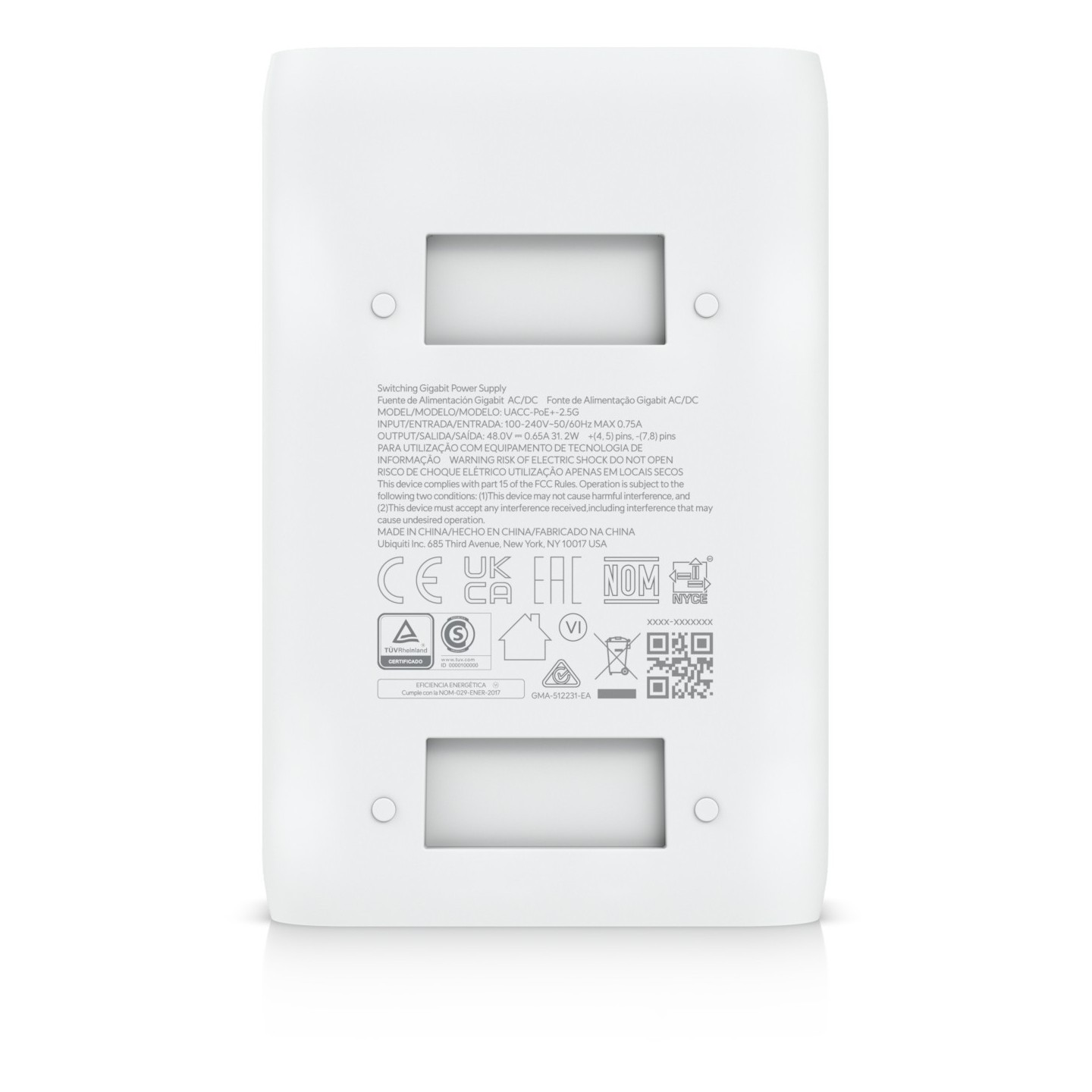 Ubiquiti PoE+ Adapter Injector - UACC-POE+-2.5G - White, 2.5GbE, 48V, 30W — Buy in Cyprus with Fast Delivery