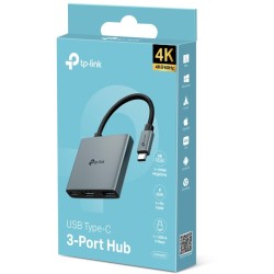 Buy TP-Link Hub UH6120C USB-C 3-Port Hub - UH6120C - (Grey Aluminium, 5 Gbps, HD... in Cyprus, Nicosia, Limassol, Larnaka, Pafos