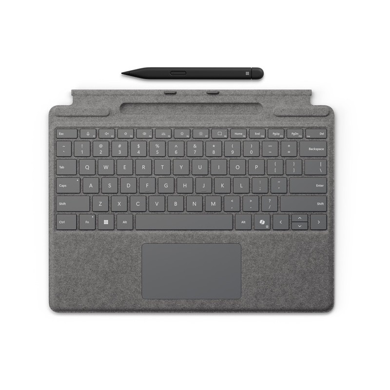 Buy Microsoft Surface Pro Keyboard Cover - Surface Pro 10 - Platinum, German QWE... in Cyprus, Nicosia, Limassol, Larnaka, Pafos