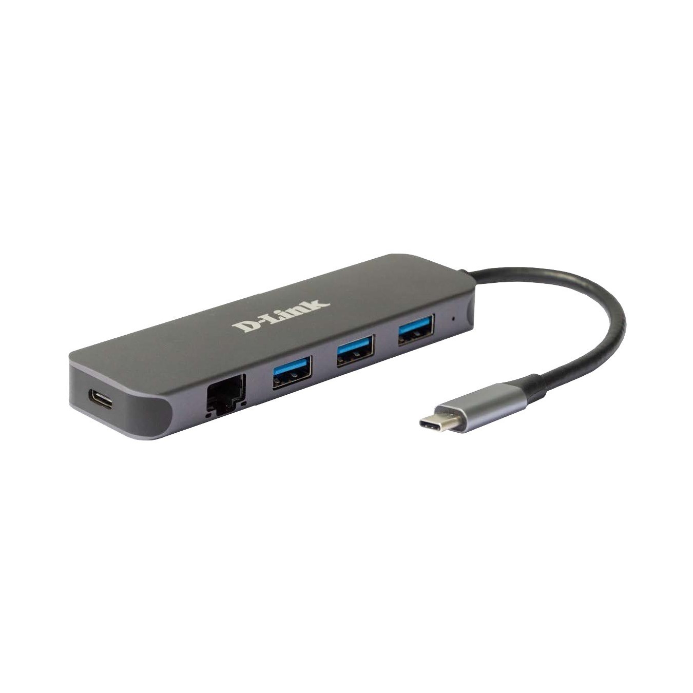 D-Link 5-in-1 USB-C Hub with Gigabit Ethernet - DUB-2334 - Grey, 60W PD — Buy in Cyprus with Fast Delivery
