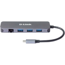 D-Link 5-in-1 USB-C Hub with Gigabit Ethernet - DUB-2334 - Grey, 60W PD — Buy in Cyprus with Fast Delivery