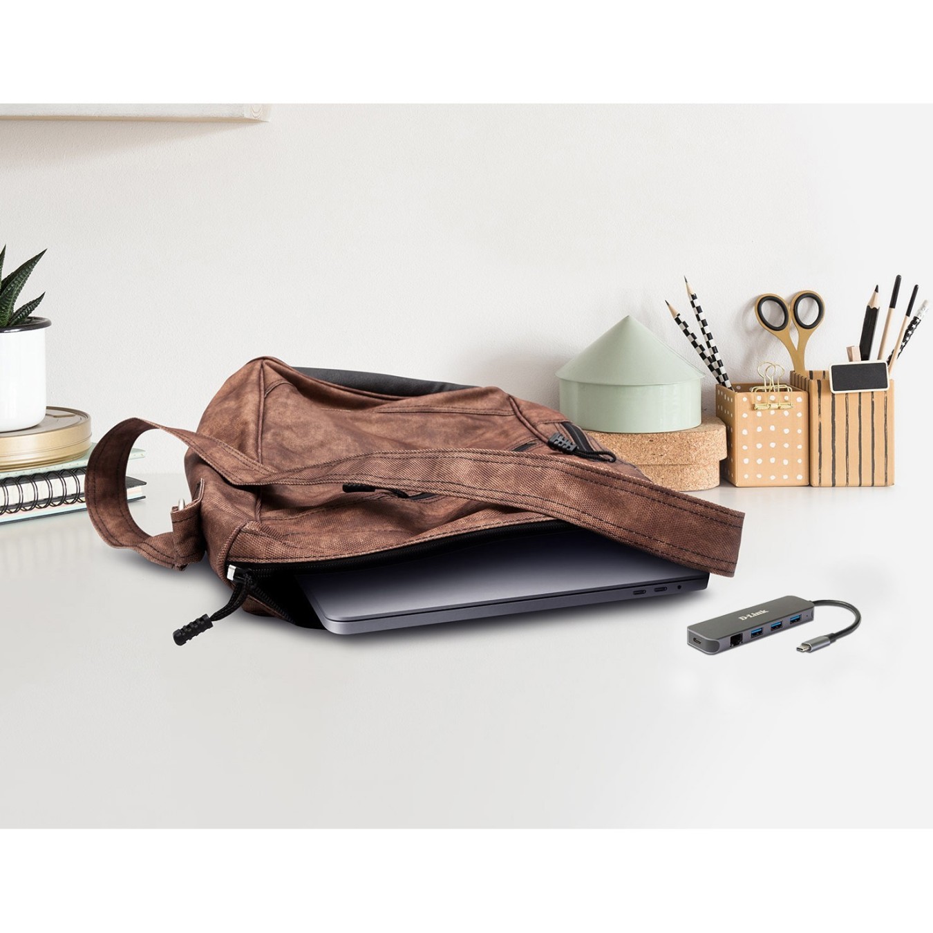 D-Link 5-in-1 USB-C Hub with Gigabit Ethernet - DUB-2334 - Grey, 60W PD — Buy in Cyprus with Fast Delivery