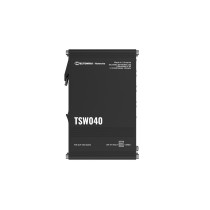 Teltonika TSW040 Unmanaged 8-Port PoE+ Switch - TSW040 - 8x Fast Ethernet, 240W PoE Budget, 48V, Black, Aluminium