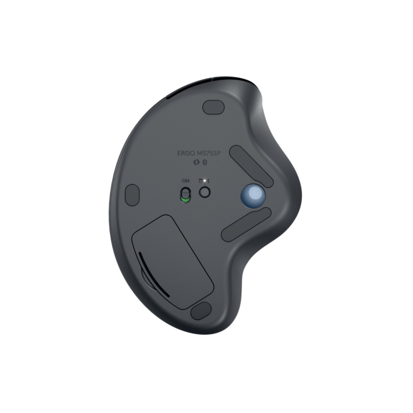 Logitech ERGO M575S Wireless Trackball - 910-007029 - Ergonomic Right-Hand Graphite, Bluetooth & RF, 2000 DPI