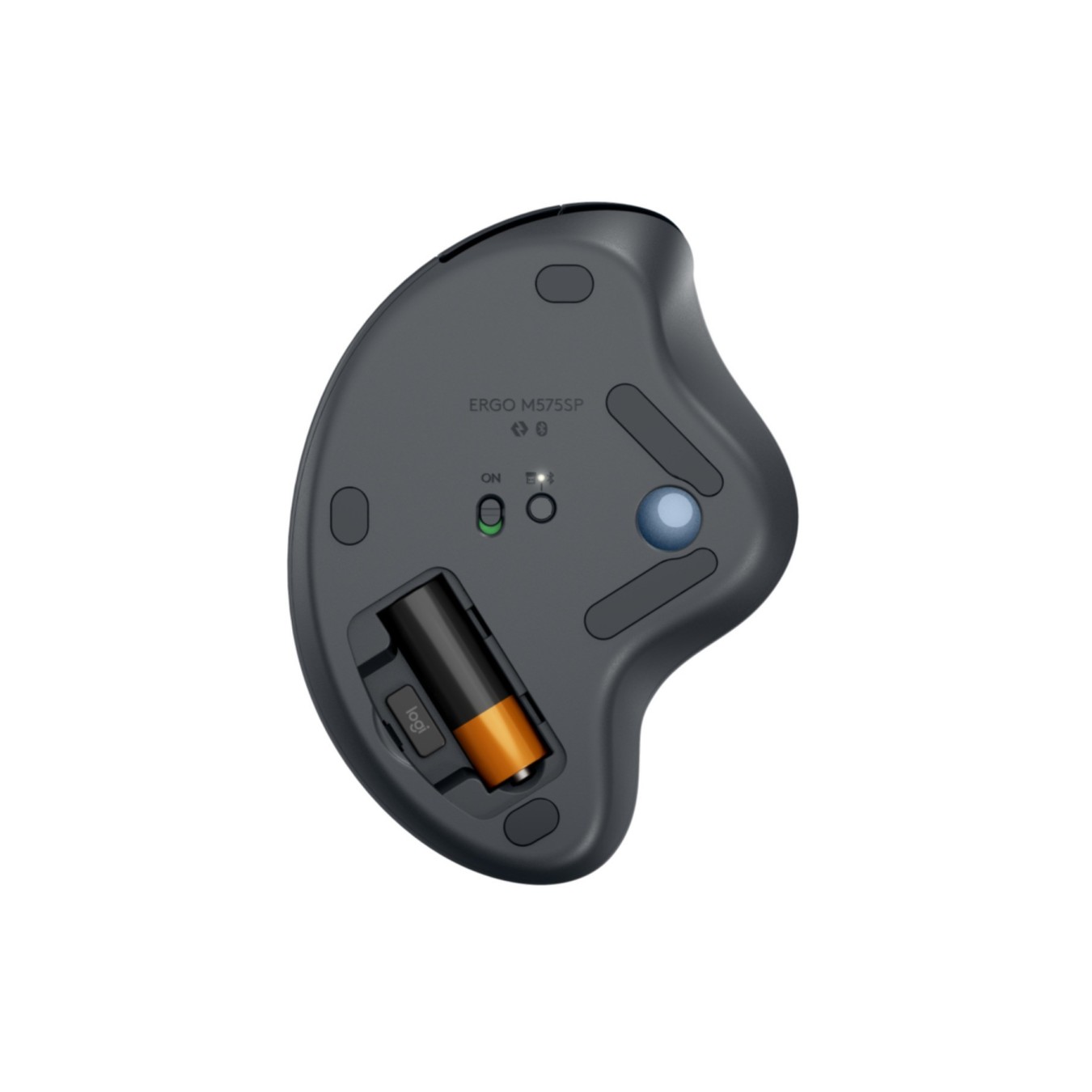 Logitech ERGO M575S Wireless Trackball - 910-007029 - Ergonomic Right-Hand Graphite, Bluetooth & RF, 2000 DPI