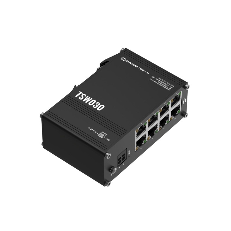 Buy Teltonika TSW030 Unmanaged Ethernet Switch 8x100 Mbps - TSW030 - Black in Cyprus, Nicosia, Limassol, Larnaka, Pafos