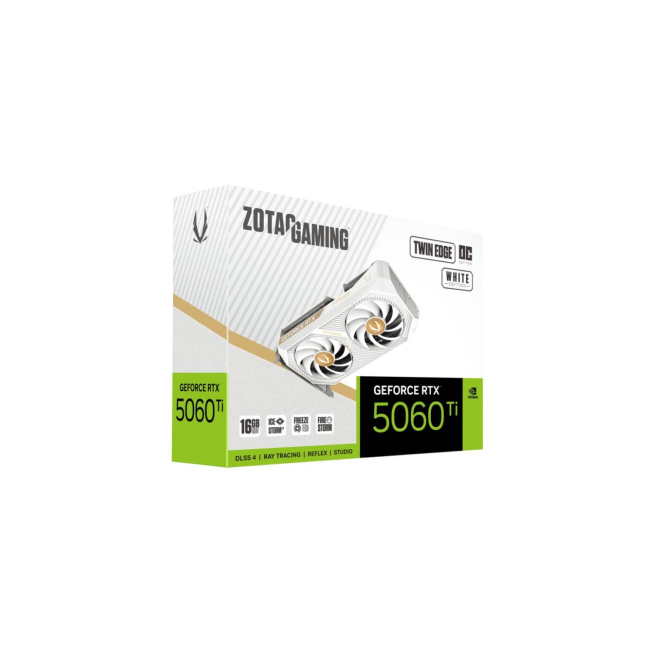 ZOTAC GeForce RTX 5060 Ti Twin Edge OC - White - 16GB GDDR7, 2602 MHz Boost — Buy in Cyprus with Fast Delivery