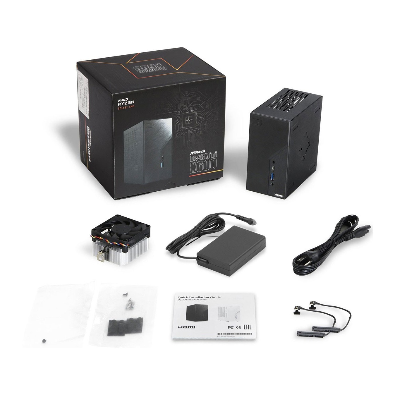 ASROCK DeskMini X600 USB4 Barebone - X600 - Compact mini PC, RAM/SSD not included — Buy in Cyprus with Fast Delivery