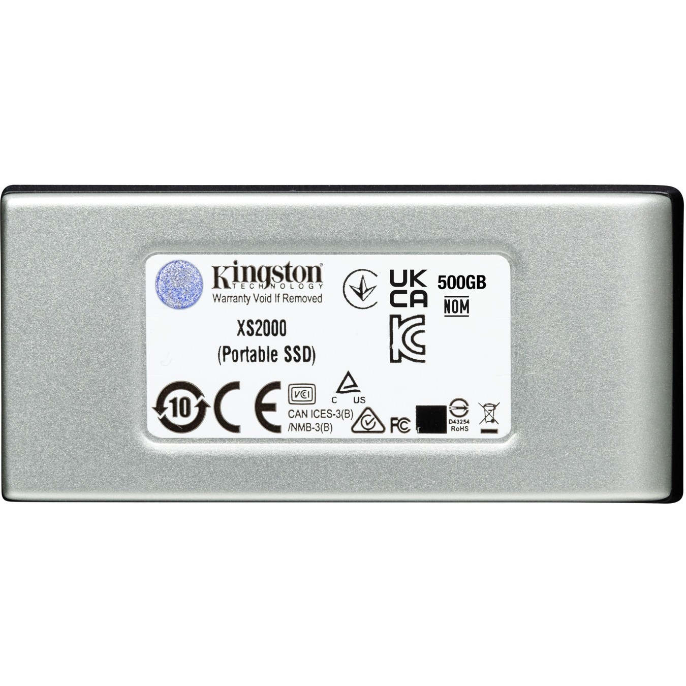Kingston XS2000 500GB Portable NVMe SSD - XS2000 - USB-C Gen2, 2000 MB/s, Black/Silver — Buy in Cyprus with Fast Delivery