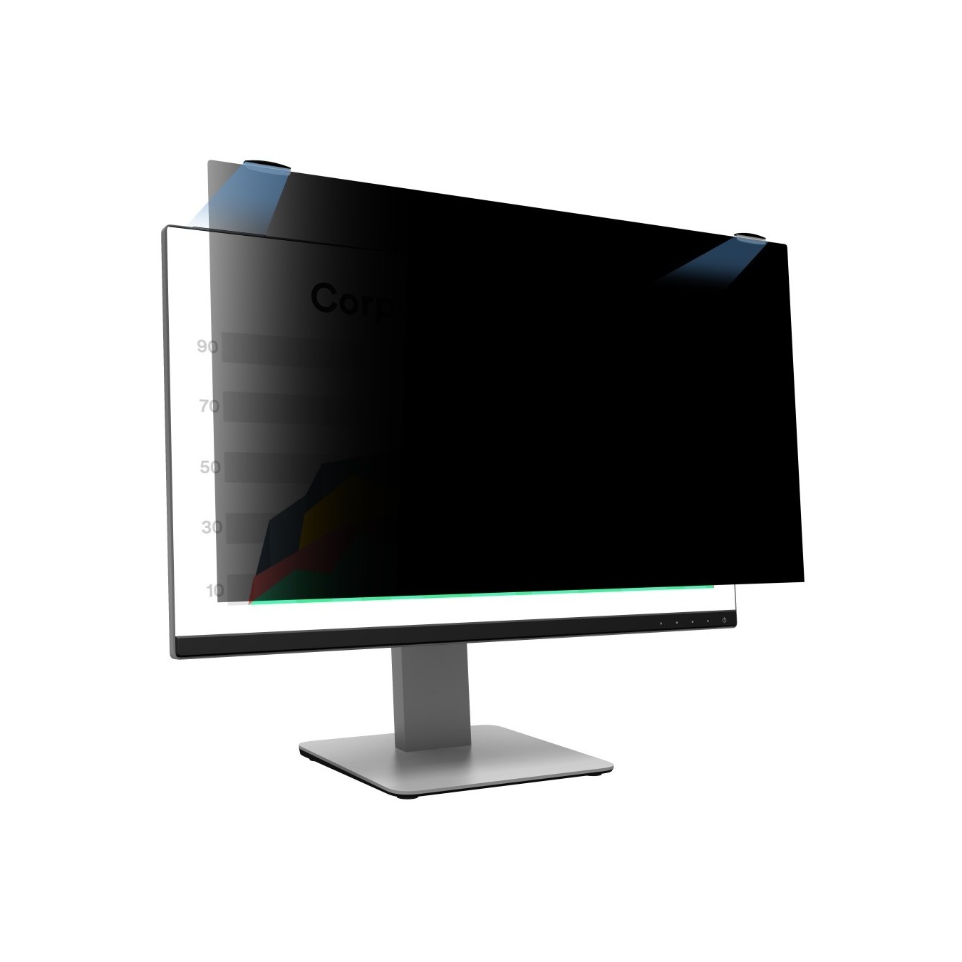 3M Privacy Filter for 24in Monitor - PF240W9EM - Frameless, 16:9, Magnetic, Anti-glare, Black