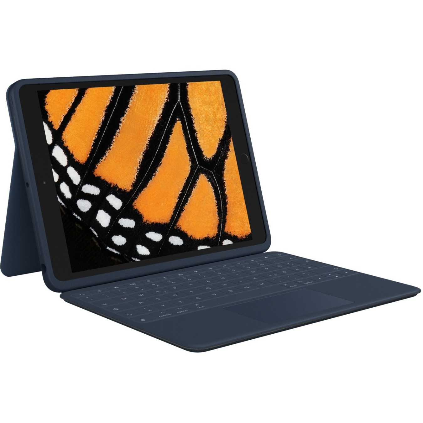 Logitech Rugged Combo 3 Touch - Blue - Rugged keyboard case with trackpad for iPad 7th-9th gen