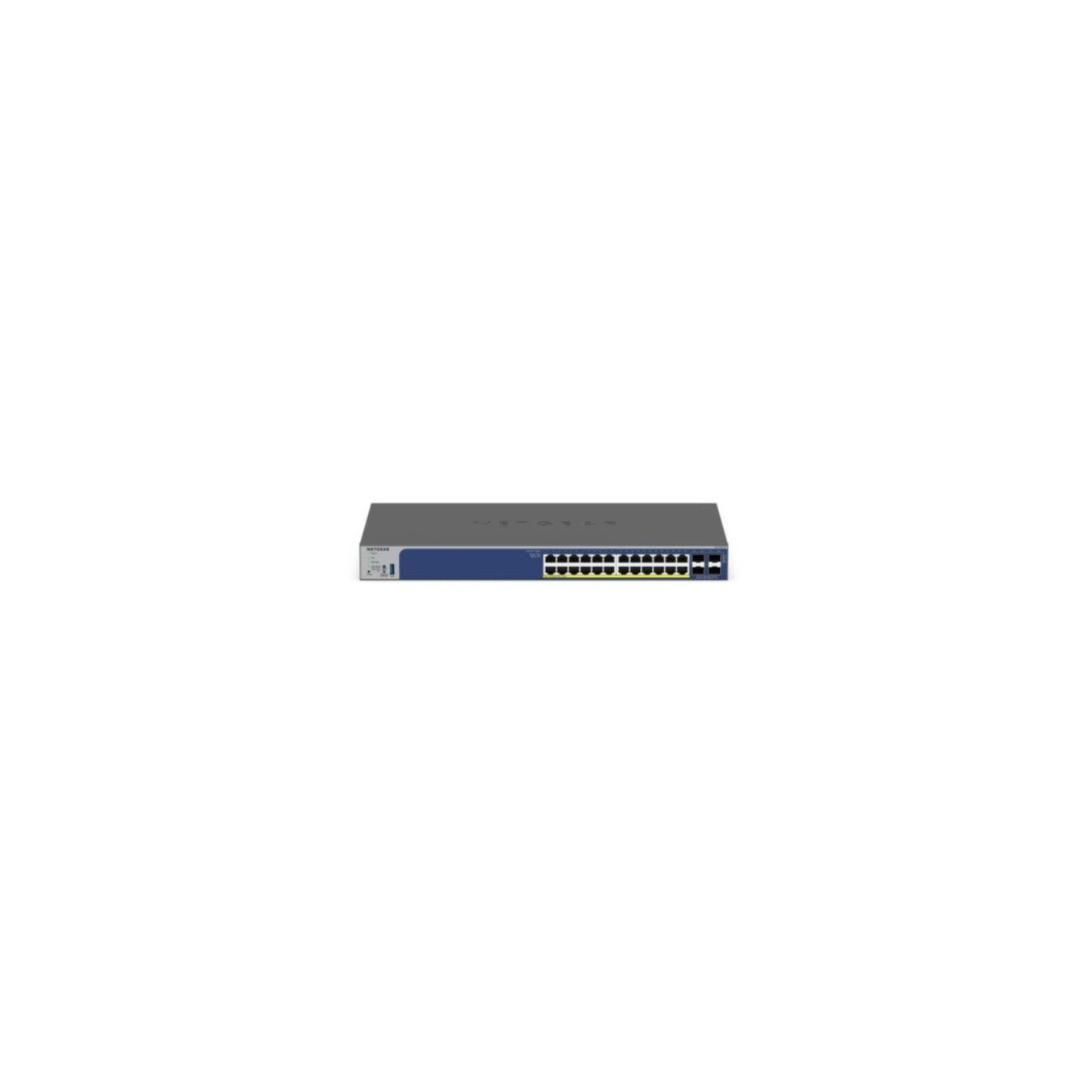 NETGEAR Switch 24-port 10/100/1000 - GS728TXP-300EUS - Black, L2/L3 Managed, 4x SFP+, PoE, Rackmount