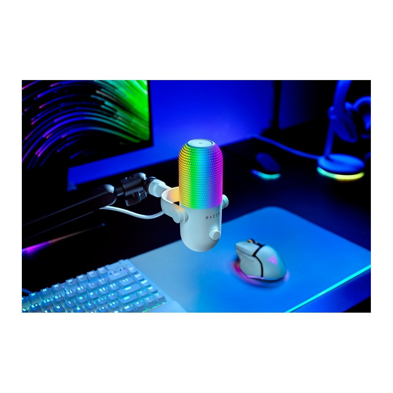 Razer Seiren V3 Chroma - V3 - USB PC Microphone, White, LED RGB Backlight — Buy in Cyprus with Fast Delivery