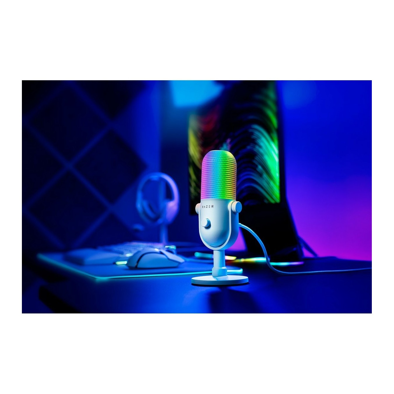 Razer Seiren V3 Chroma - V3 - USB PC Microphone, White, LED RGB Backlight — Buy in Cyprus with Fast Delivery