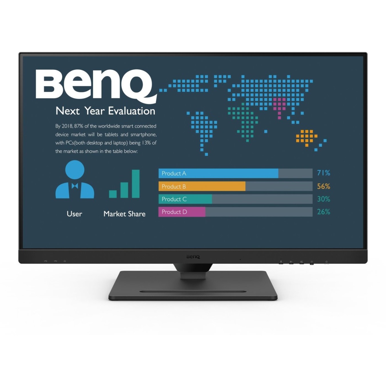BenQ BL2790QT - 27-inch IPS QHD Flat Monitor - Black, 2560x1440, 75 Hz, USB-C/DP/HDMI — Buy in Cyprus with Fast Delivery