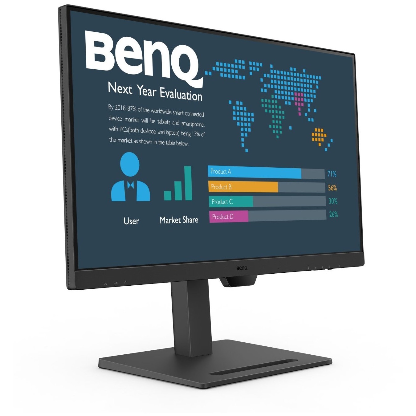BenQ BL2790QT - 27-inch IPS QHD Flat Monitor - Black, 2560x1440, 75 Hz, USB-C/DP/HDMI — Buy in Cyprus with Fast Delivery