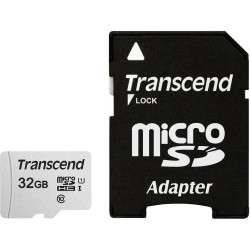 Buy CARD microSD Card 32GB Transcend SDHC USD300S-A - Silver, 32GB microSD, U1, ... in Cyprus, Nicosia, Limassol, Larnaka, Pafos