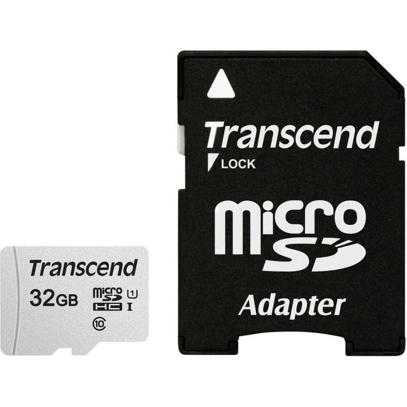 Buy CARD microSD Card 32GB Transcend SDHC USD300S-A - Silver, 32GB microSD, U1, ... in Cyprus, Nicosia, Limassol, Larnaka, Pafos