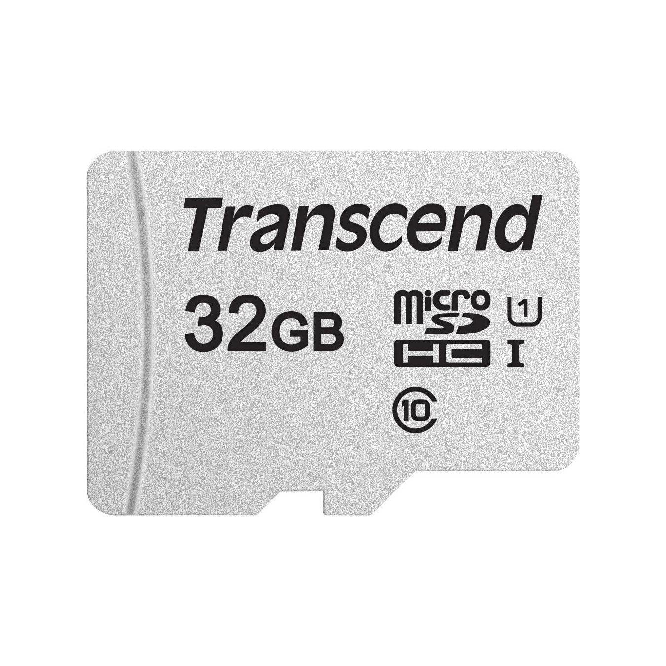 CARD microSD Card 32GB Transcend SDHC USD300S-A - Silver, 32GB microSD, U1, Class 10, 95 MB/s