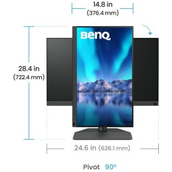Buy SW242Q 60.5CM 23.8IN IPS - SW242Q - Black, 2560x1600, 60Hz, 5ms HDR10 in Cyprus, Nicosia, Limassol, Larnaka, Pafos
