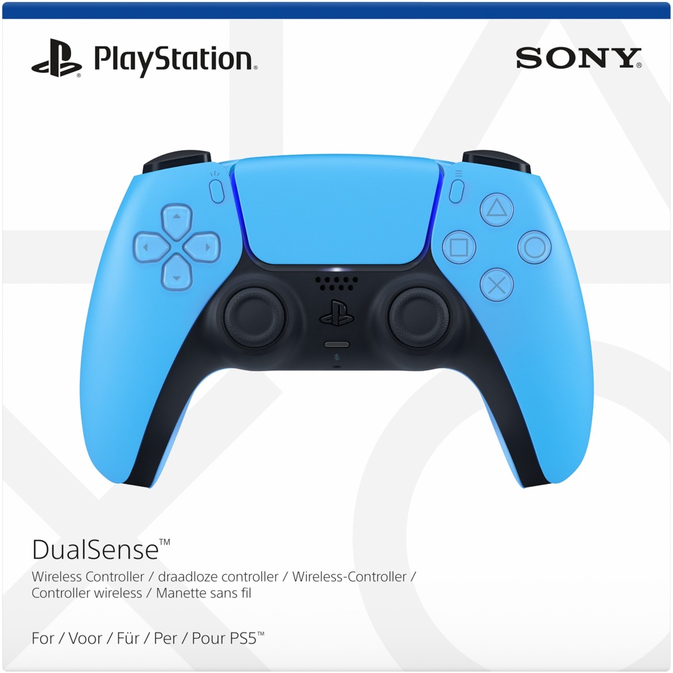 Sony PlayStation 5 DualSense Wireless Controller - Starlight Blue - Bluetooth & USB-C, PS5/PC/Android/iOS