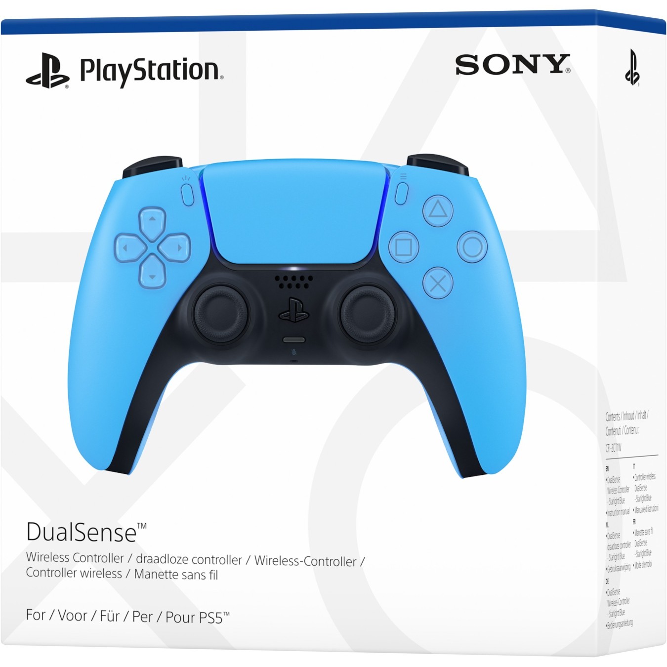 Sony PlayStation 5 DualSense Wireless Controller - Starlight Blue - Bluetooth & USB-C, PS5/PC/Android/iOS