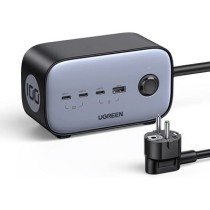 UGREEN DigiNest Cube Power Strip - 1 AC outlet, 4 USB ports, Type C plug, 1.8 m cable, Grey/Black