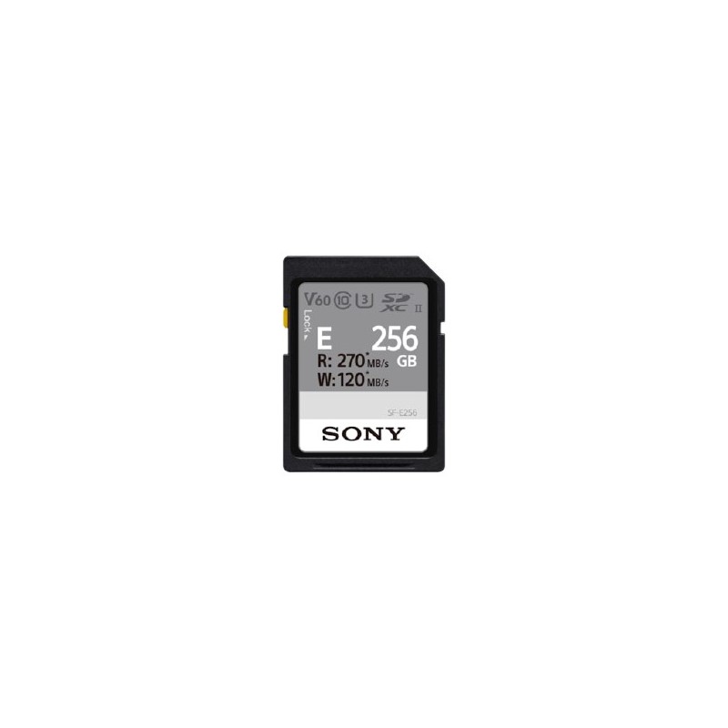 Buy Card Sony XC E Series 256GB SDXC UHS-II U3 V60 - SF-E256 - Black in Cyprus, Nicosia, Limassol, Larnaka, Pafos