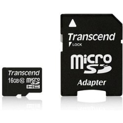 Buy Transcend microSD Card 16GB SDHC UHS-I with Adapter - Black/Red, Class 10, U... in Cyprus, Nicosia, Limassol, Larnaka, Pafos