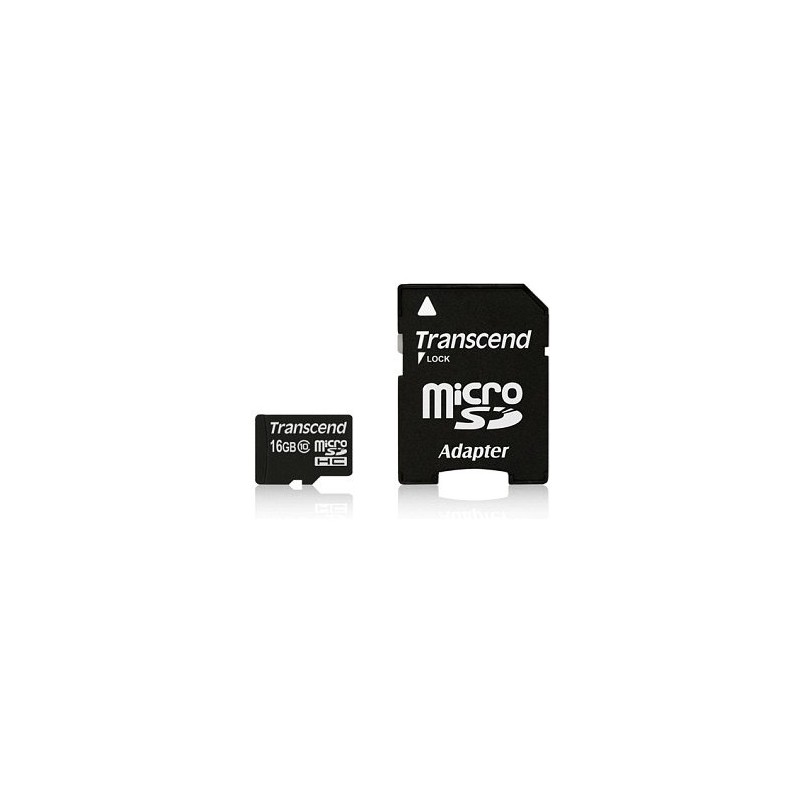 Buy Transcend microSD Card 16GB SDHC UHS-I with Adapter - Black/Red, Class 10, U... in Cyprus, Nicosia, Limassol, Larnaka, Pafos