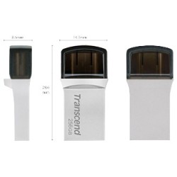 Buy Transcend JetFlash 256GB USB 3.1 Pen Drive - Silver - USB-A & USB-C in Cyprus, Nicosia, Limassol, Larnaka, Pafos